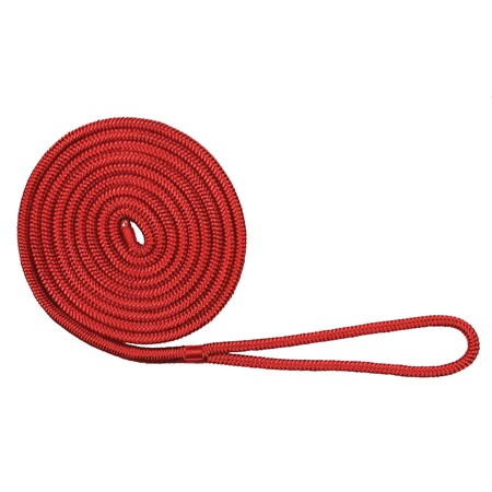 Extreme Max 3006.2929 BoatTector Double Braid Nylon Dock Line - 3/8 X 20', Red